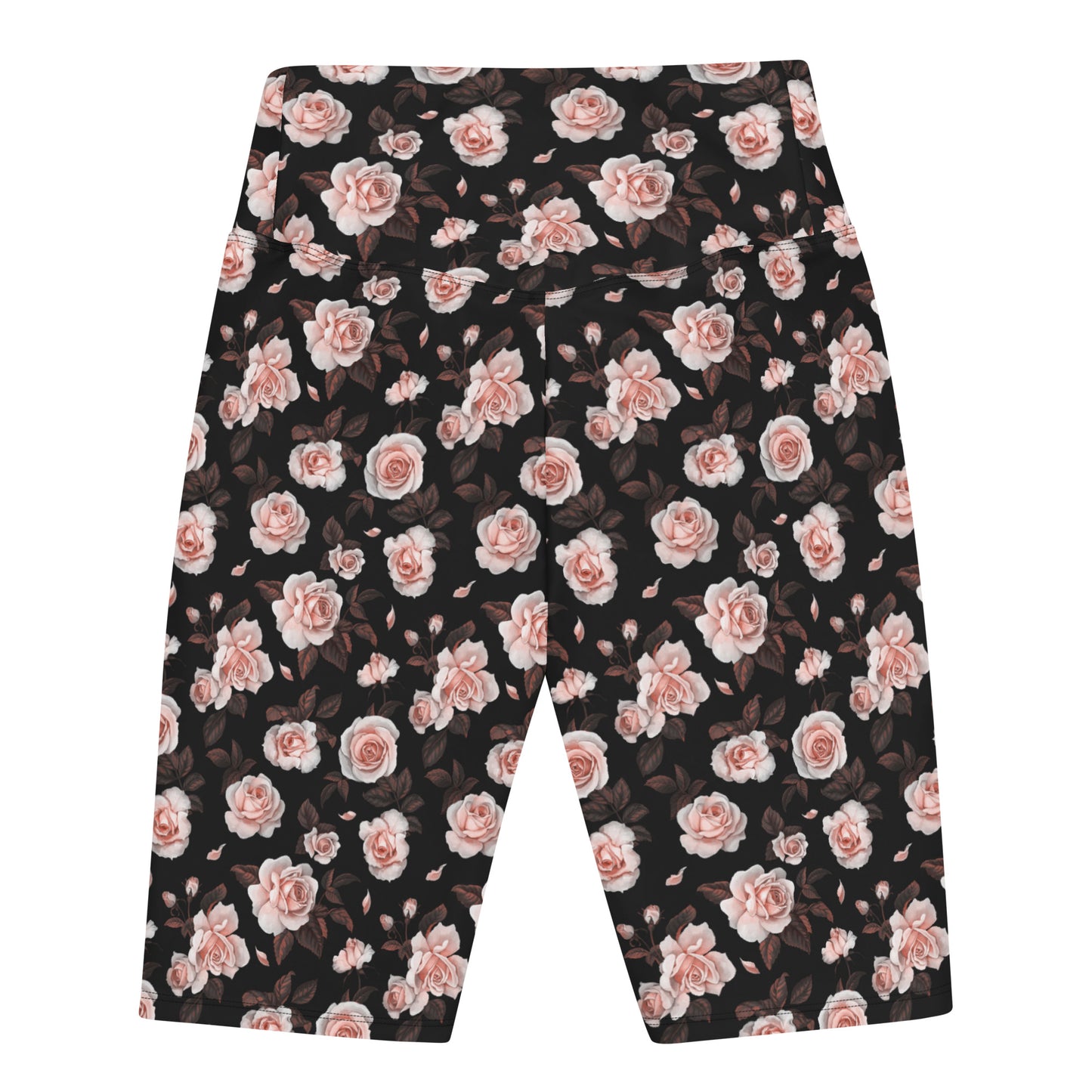 Blossom Noir High-Waisted Biker Shorts