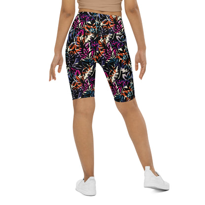 Cosmic Canvas High-Waisted Biker Shorts