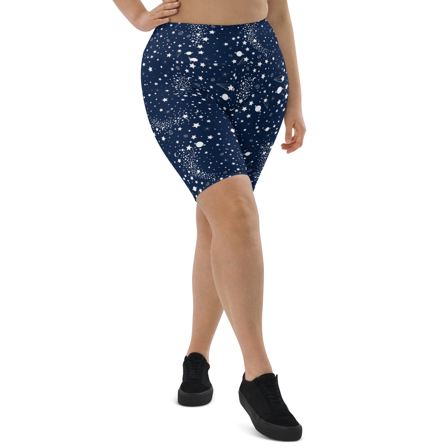 Stellar Blue Velocity High-Waisted Biker Shorts
