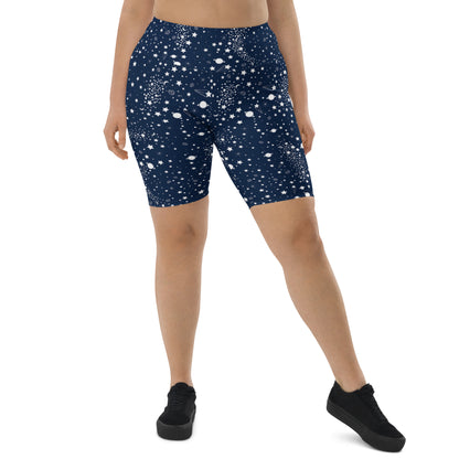 Stellar Blue Velocity High-Waisted Biker Shorts