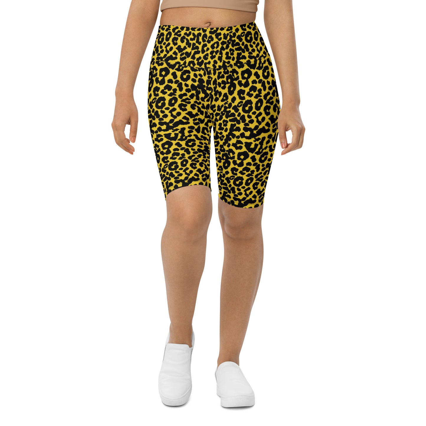 Cheetah Chase High-Waisted Biker Shorts