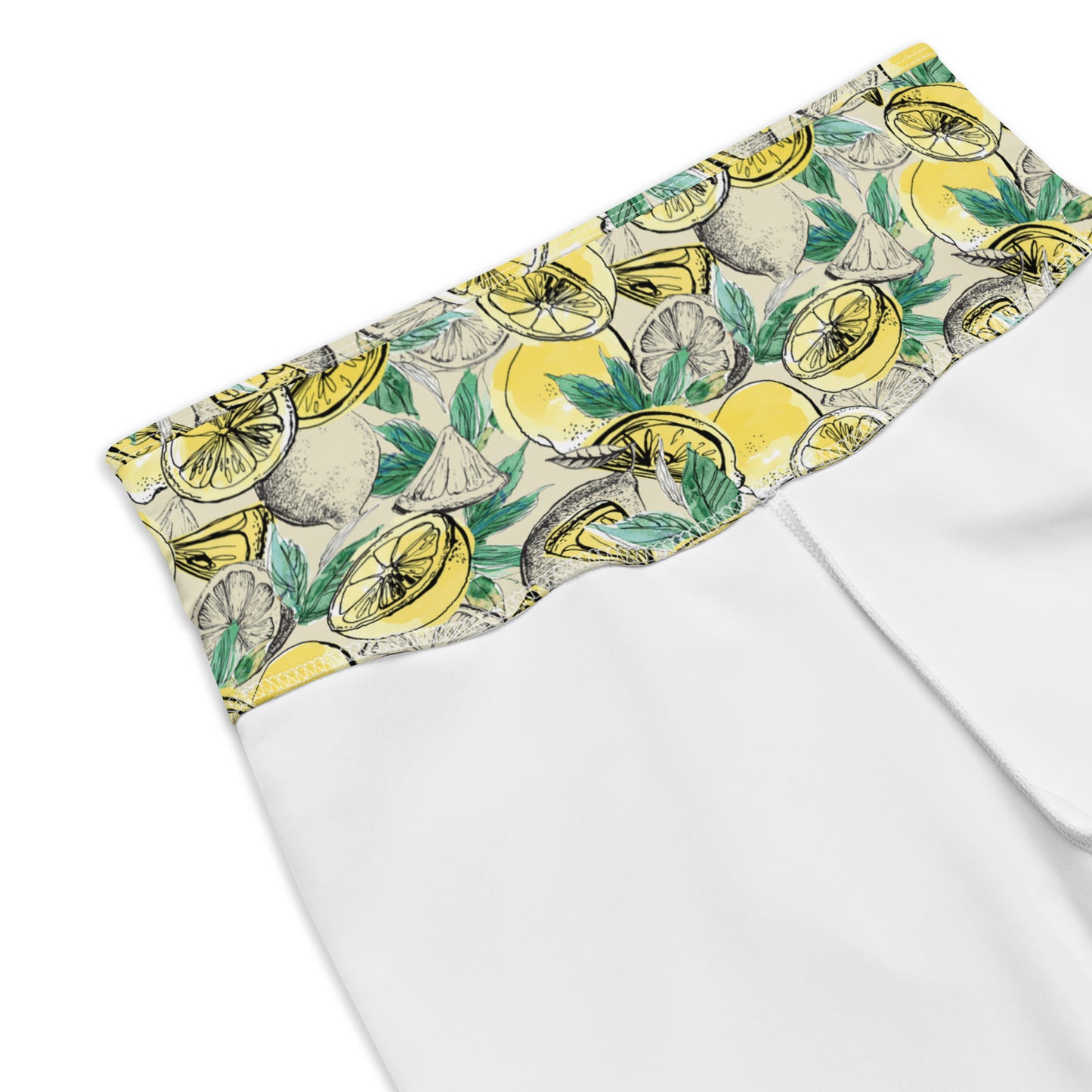 Citrus Splash Yellow High-Waisted Biker Shorts