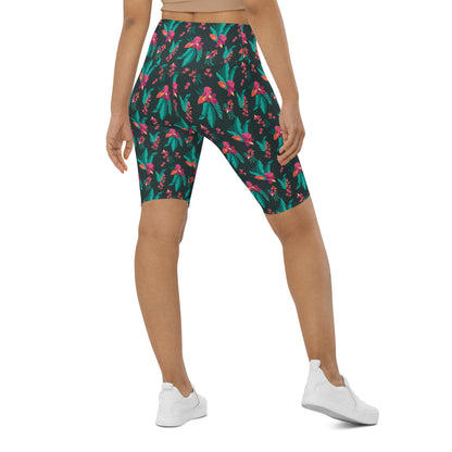 Blossom Shadow High-Waisted Biker Shorts