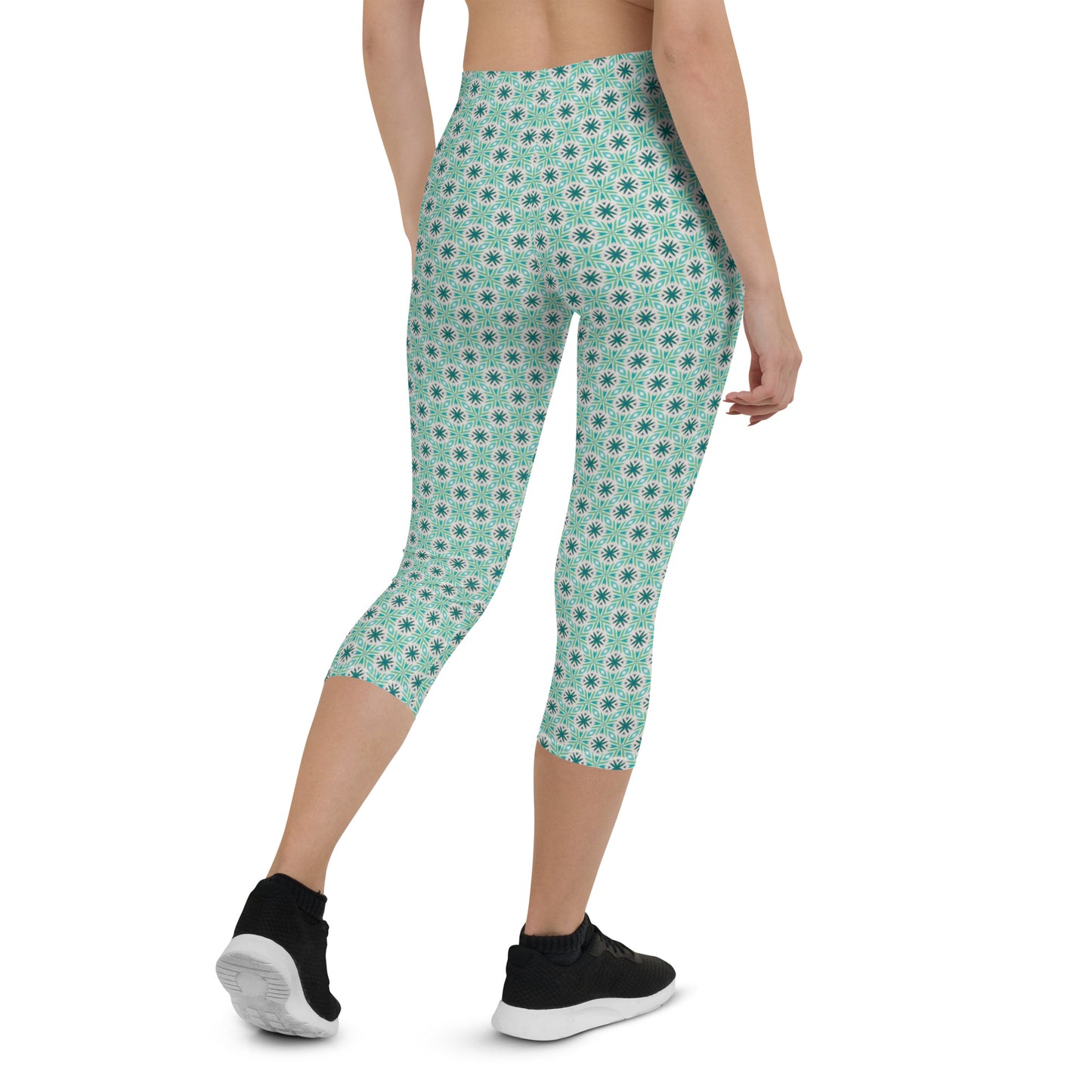 Ocean Whispers Mid-Rise Capri Leggings