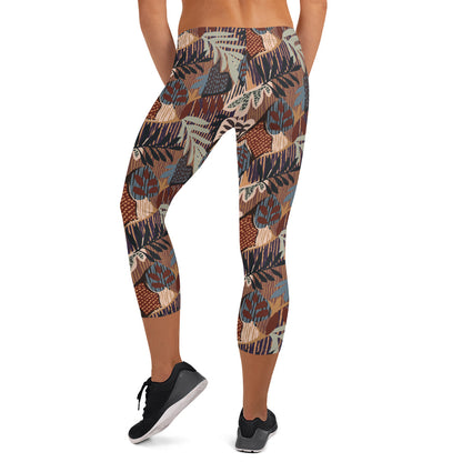 Garden Graffiti Mid-Rise Capri Leggings