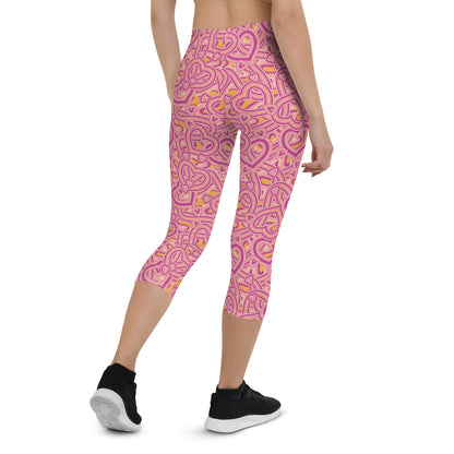 Blush Beats Mid-rise Capri Leggings