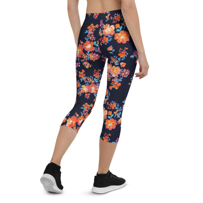 Enchanted Garden Mid-Rise Capri Leggings