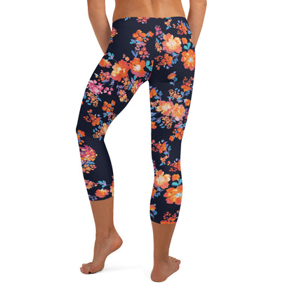 Enchanted Garden Mid-Rise Capri Leggings