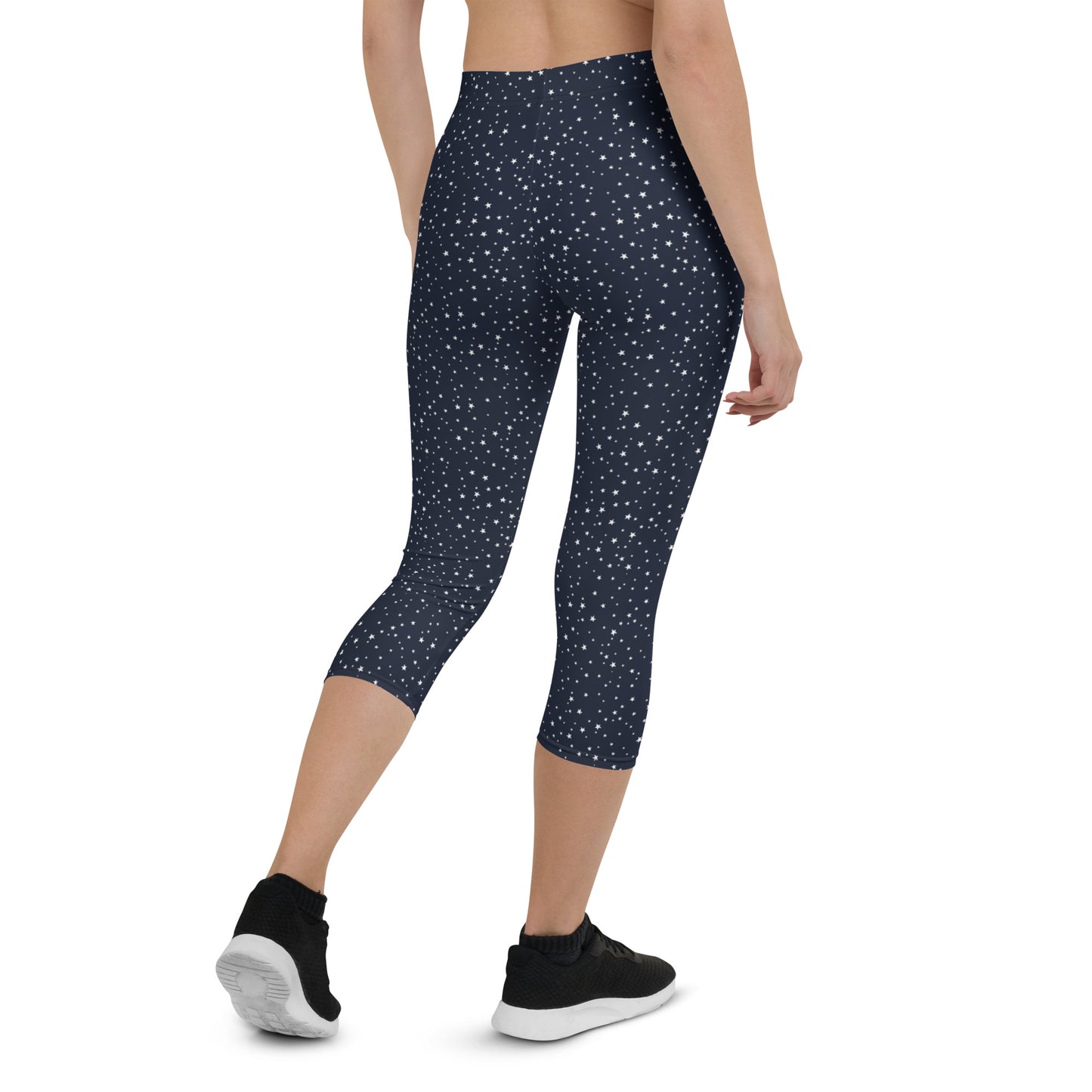 Nautical Dots Mid-Rise Capri Leggings