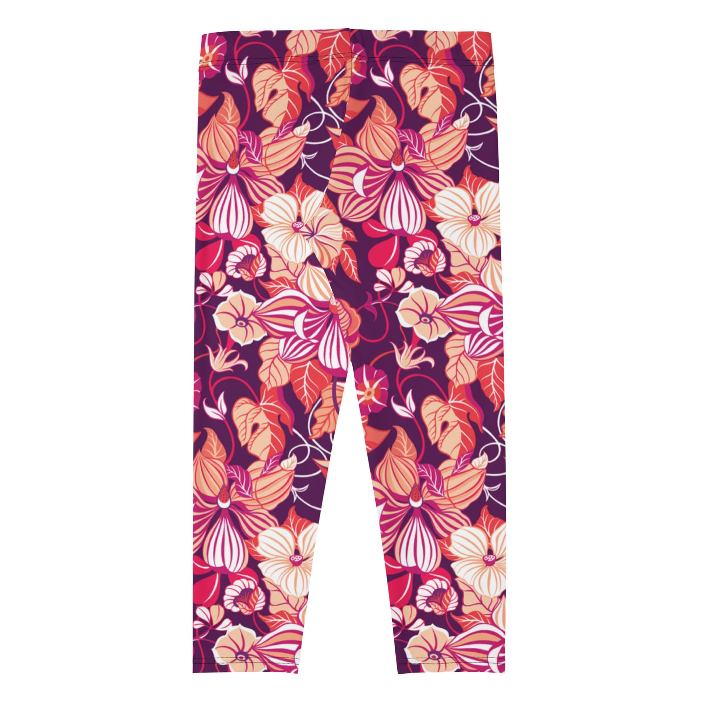 Mystic Petals Mid-Rise Capri Leggings