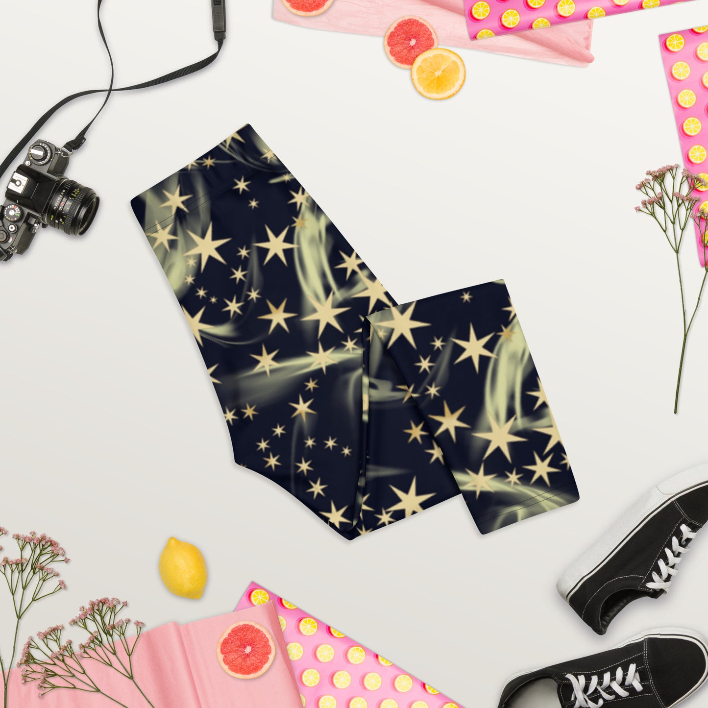 Starry Stretch Mid-Rise Capri Leggings