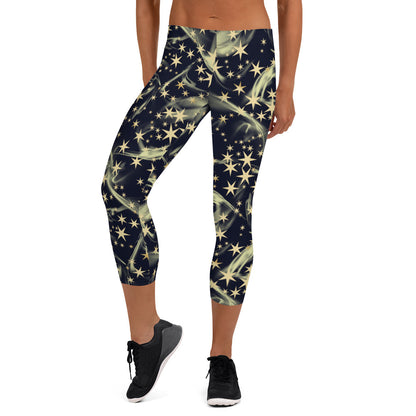 Starry Stretch Mid-Rise Capri Leggings