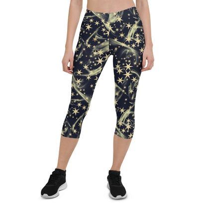 Starry Stretch Mid-Rise Capri Leggings