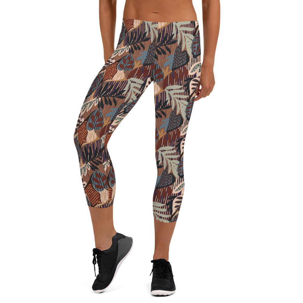 Garden Graffiti Mid-Rise Capri Leggings