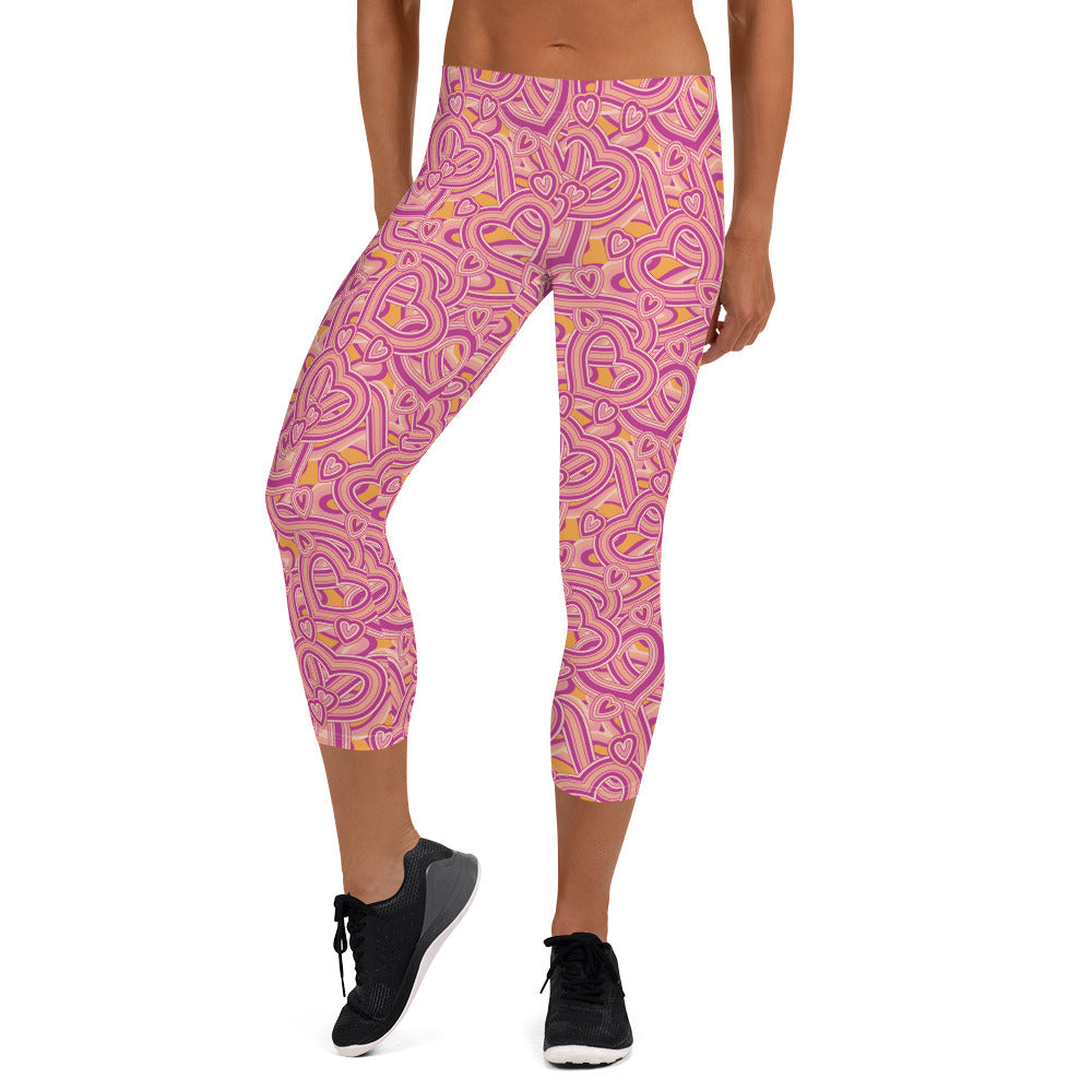 Blush Beats Mid-rise Capri Leggings