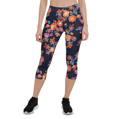 Enchanted Garden Mid-Rise Capri Leggings