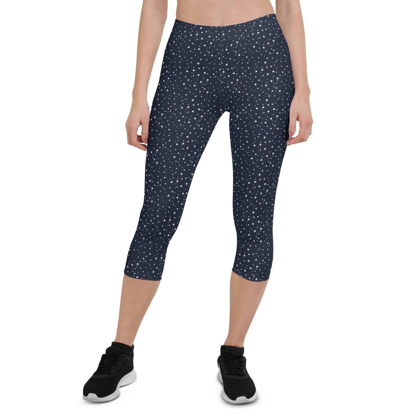 Nautical Dots Mid-Rise Capri Leggings