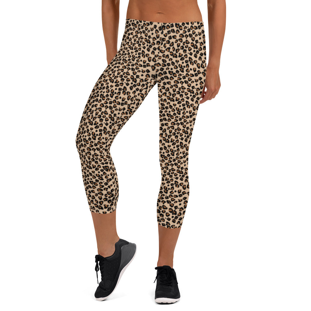 Safari Blush Mid-Rise Capri Leggings