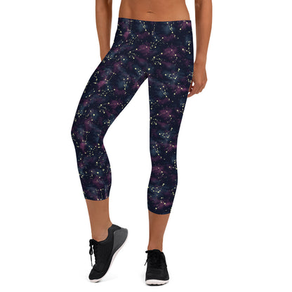 Midnight Hue Mid-Rise Capri Leggings