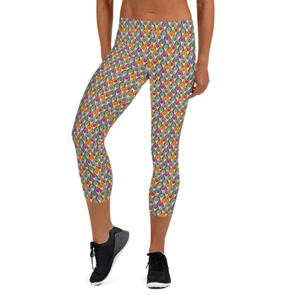 Confetti Splash Mid-Rise Capri Leggings