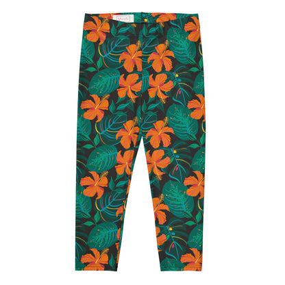 Sunflower Shade Mid-Rise Capri Leggings