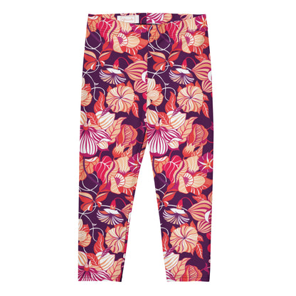 Mystic Petals Mid-Rise Capri Leggings