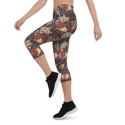 Garden Graffiti Mid-Rise Capri Leggings