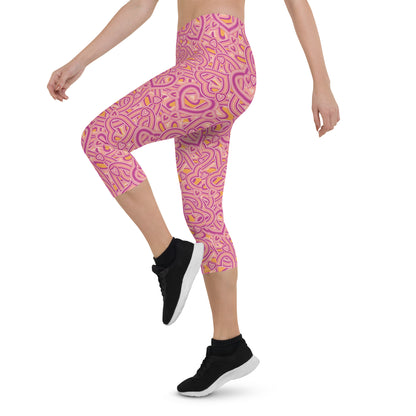 Blush Beats Mid-rise Capri Leggings