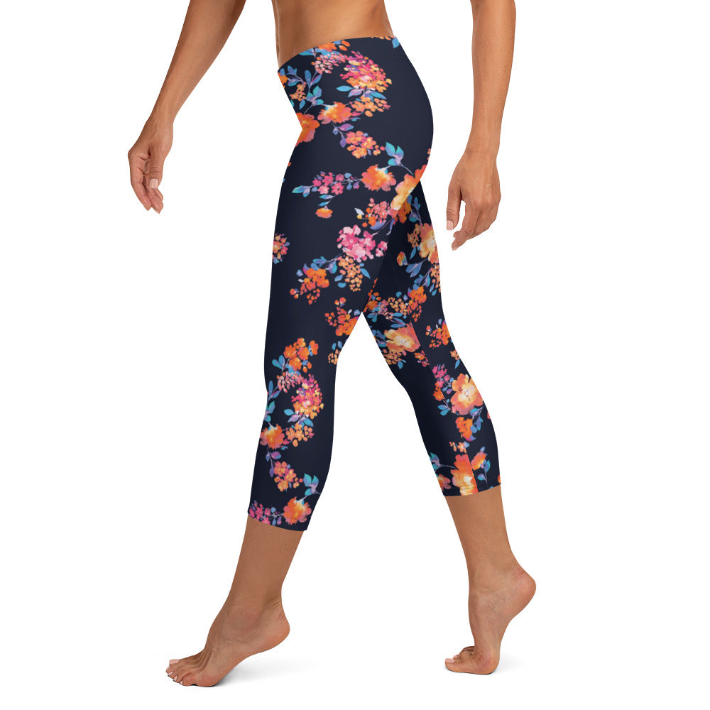 Enchanted Garden Mid-Rise Capri Leggings