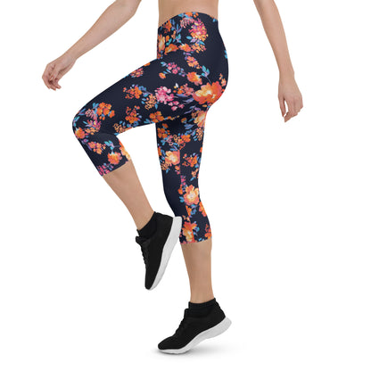 Enchanted Garden Mid-Rise Capri Leggings