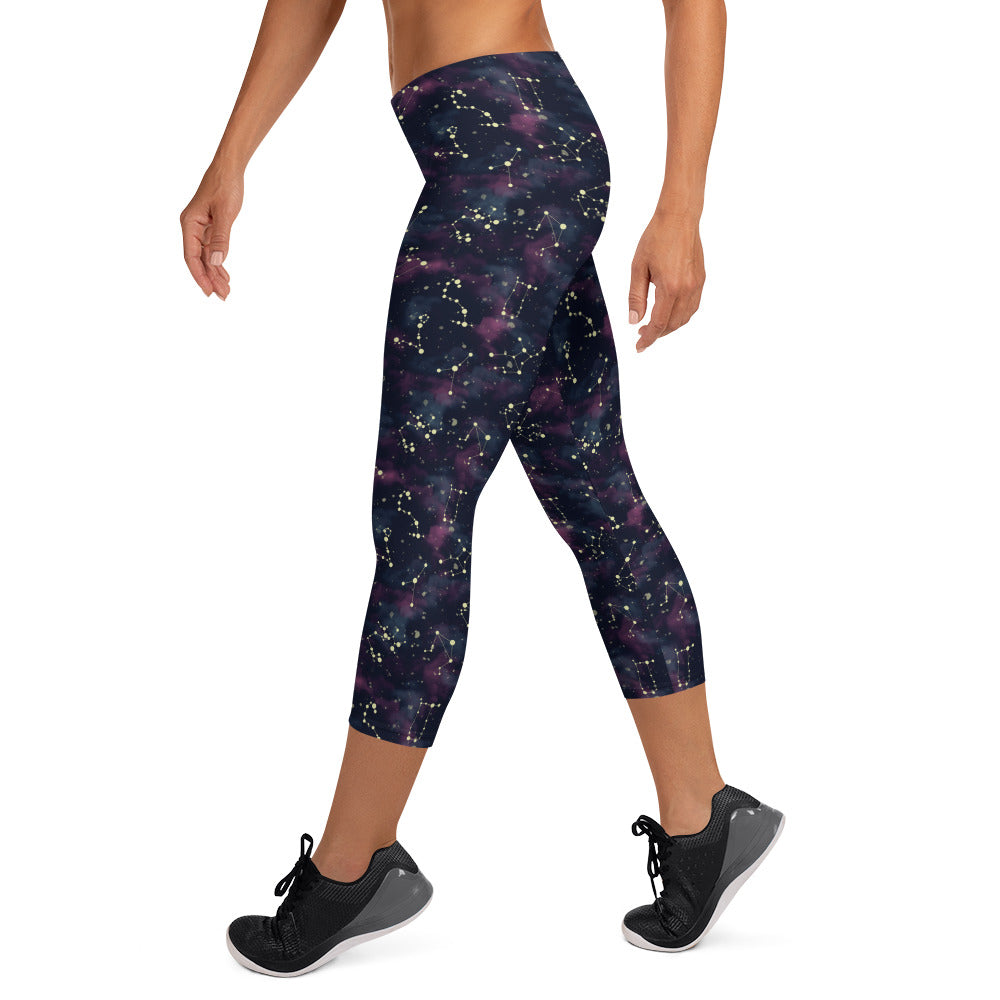 Midnight Hue Mid-Rise Capri Leggings