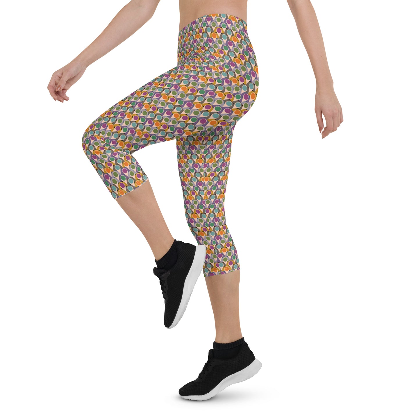 Confetti Splash Mid-Rise Capri Leggings