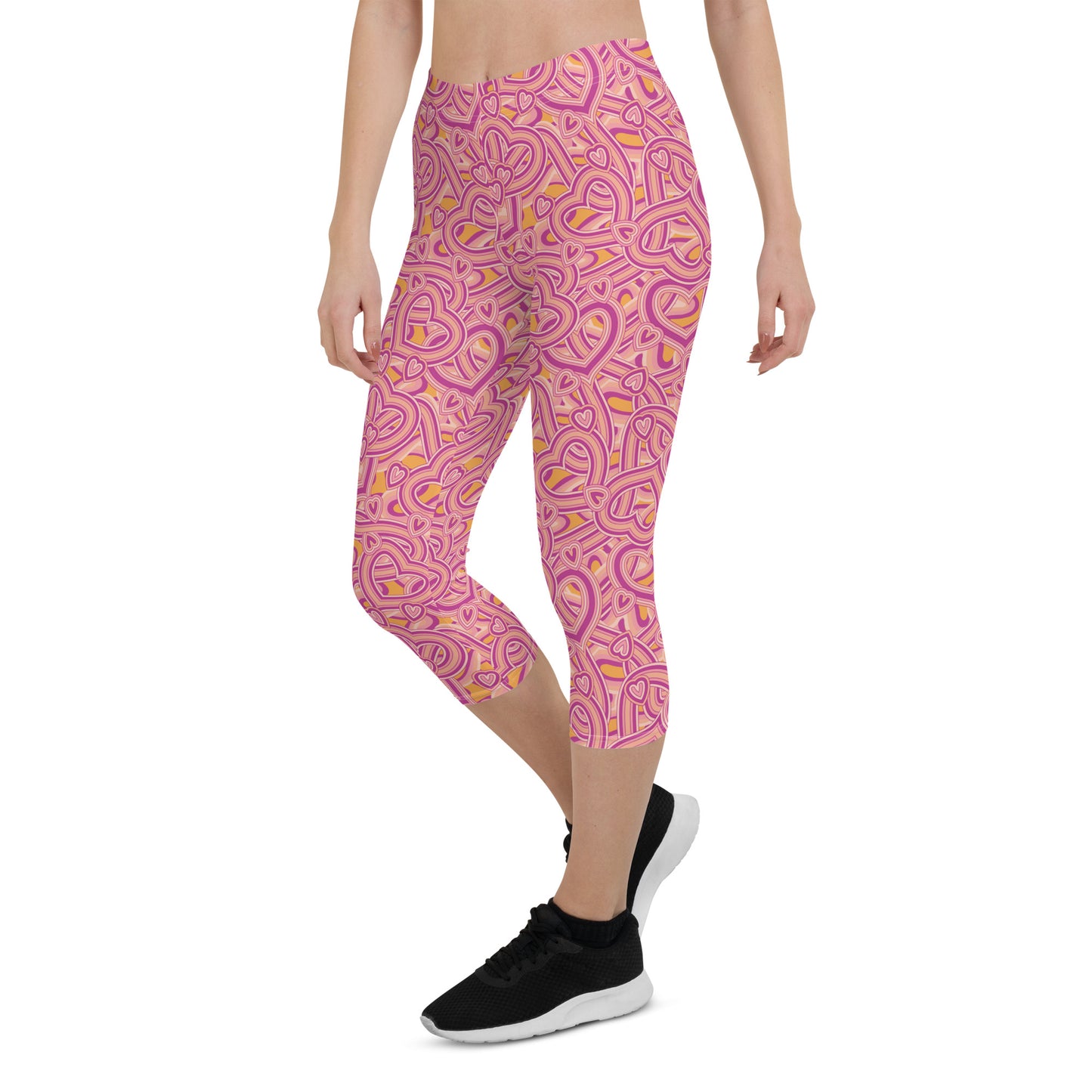 Blush Beats Mid-rise Capri Leggings