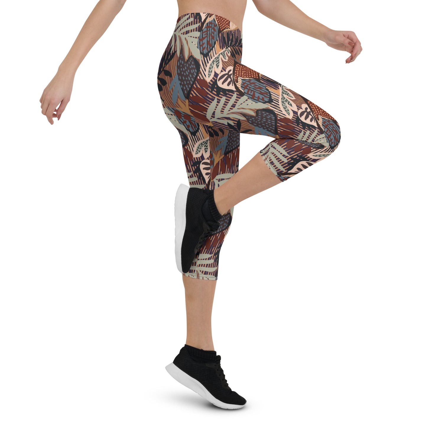 Garden Graffiti Mid-Rise Capri Leggings