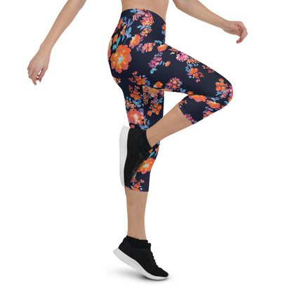 Enchanted Garden Mid-Rise Capri Leggings