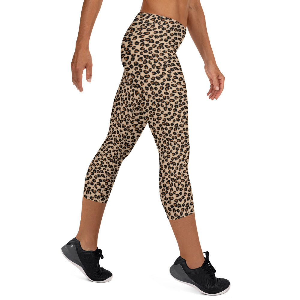 Safari Blush Mid-Rise Capri Leggings