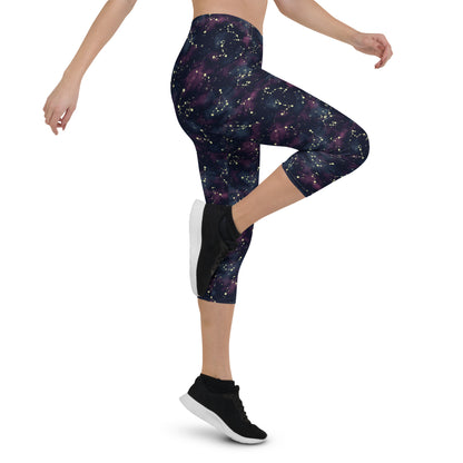 Midnight Hue Mid-Rise Capri Leggings