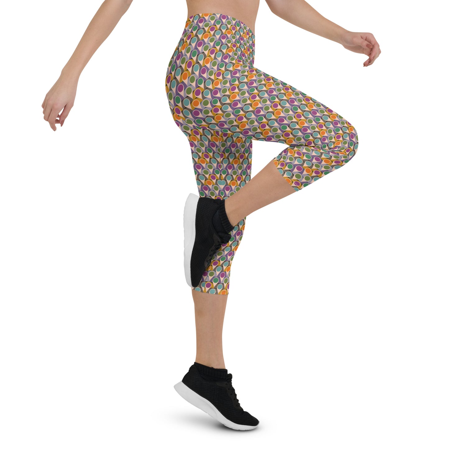 Confetti Splash Mid-Rise Capri Leggings