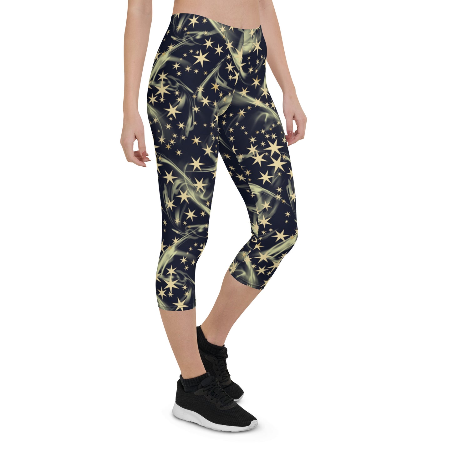 Starry Stretch Mid-Rise Capri Leggings