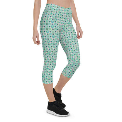 Ocean Whispers Mid-Rise Capri Leggings