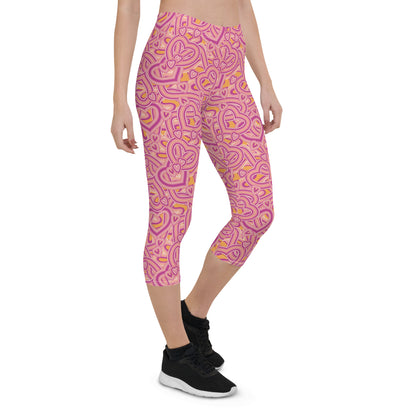 Blush Beats Mid-rise Capri Leggings