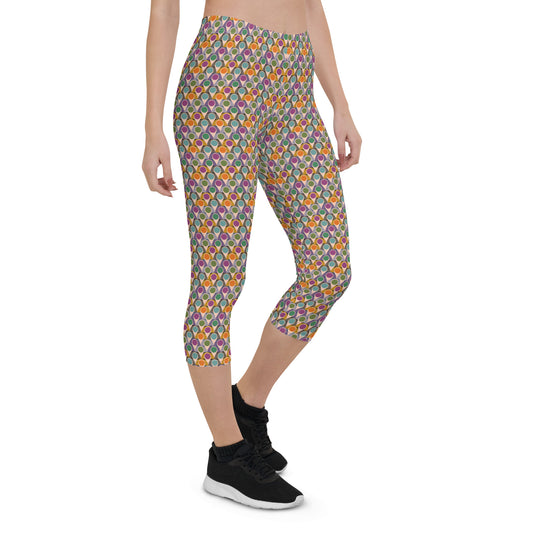 Confetti Splash Mid-Rise Capri Leggings