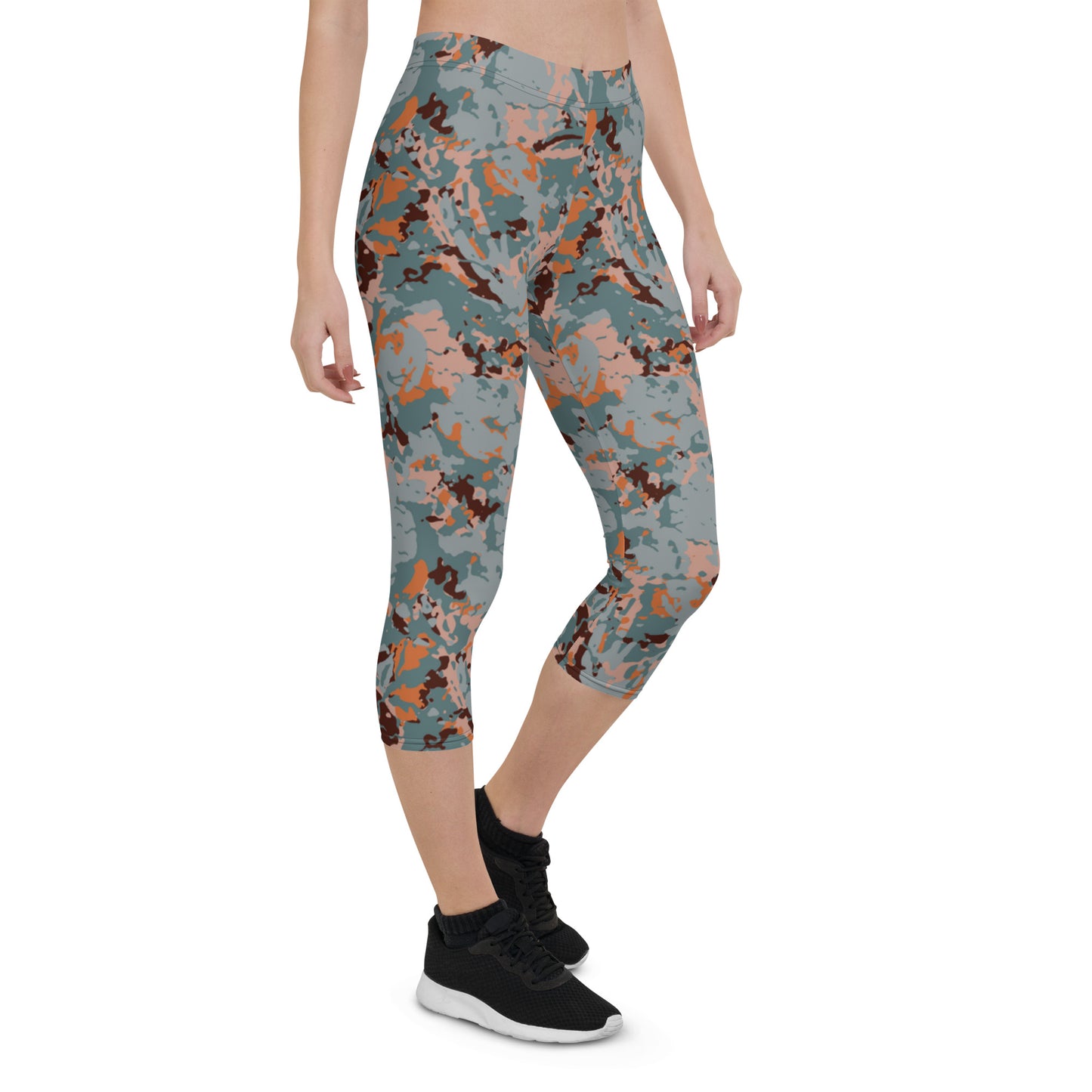 Marble Motion Mid-Rise Capri Leggings