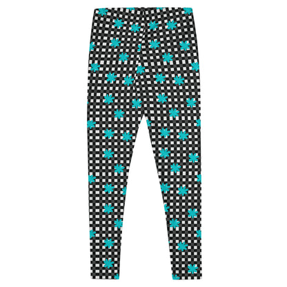 Floral Checkmate Activewear Mid-Rise Leggings
