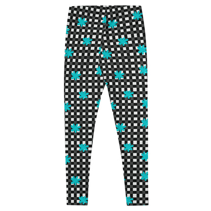 Blossom Grid Mid-Rise Leggings