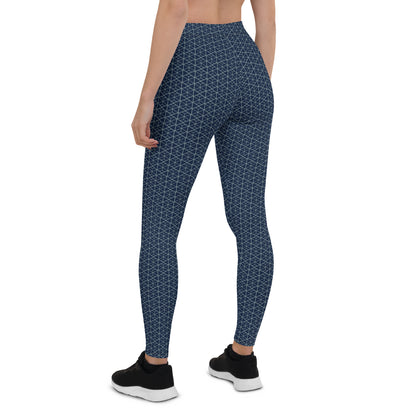 Nautical Geometry Mid-Rise Leggings