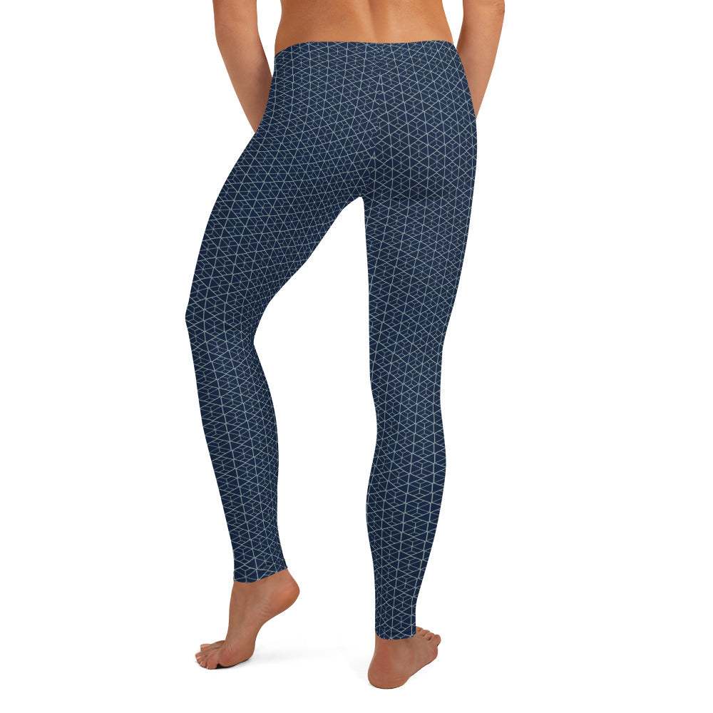 Nautical Geometry Mid-Rise Leggings