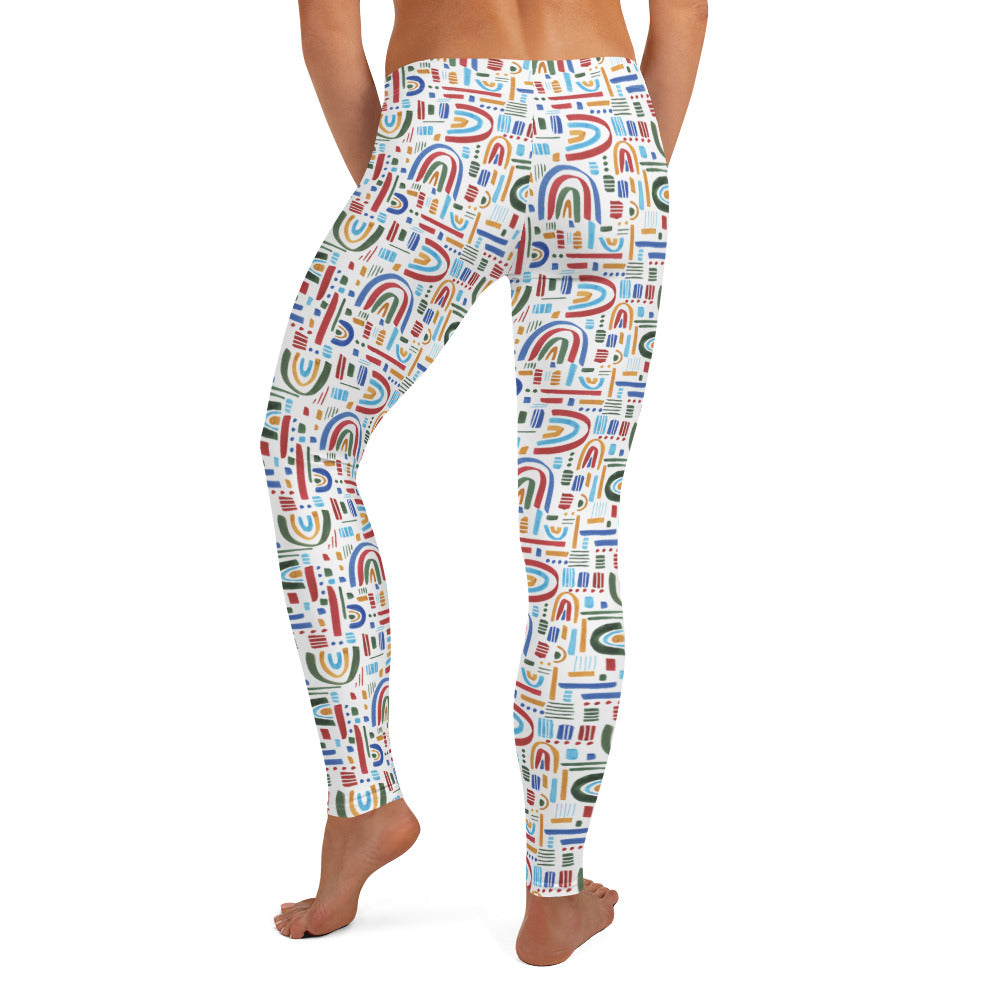 Polar Pattern Mid-Rise Leggings