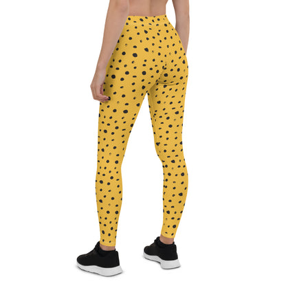 Golden Dots Mid-Rise Leggings