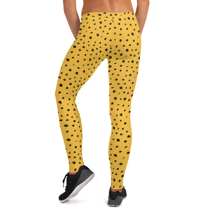 Golden Dots Mid-Rise Leggings